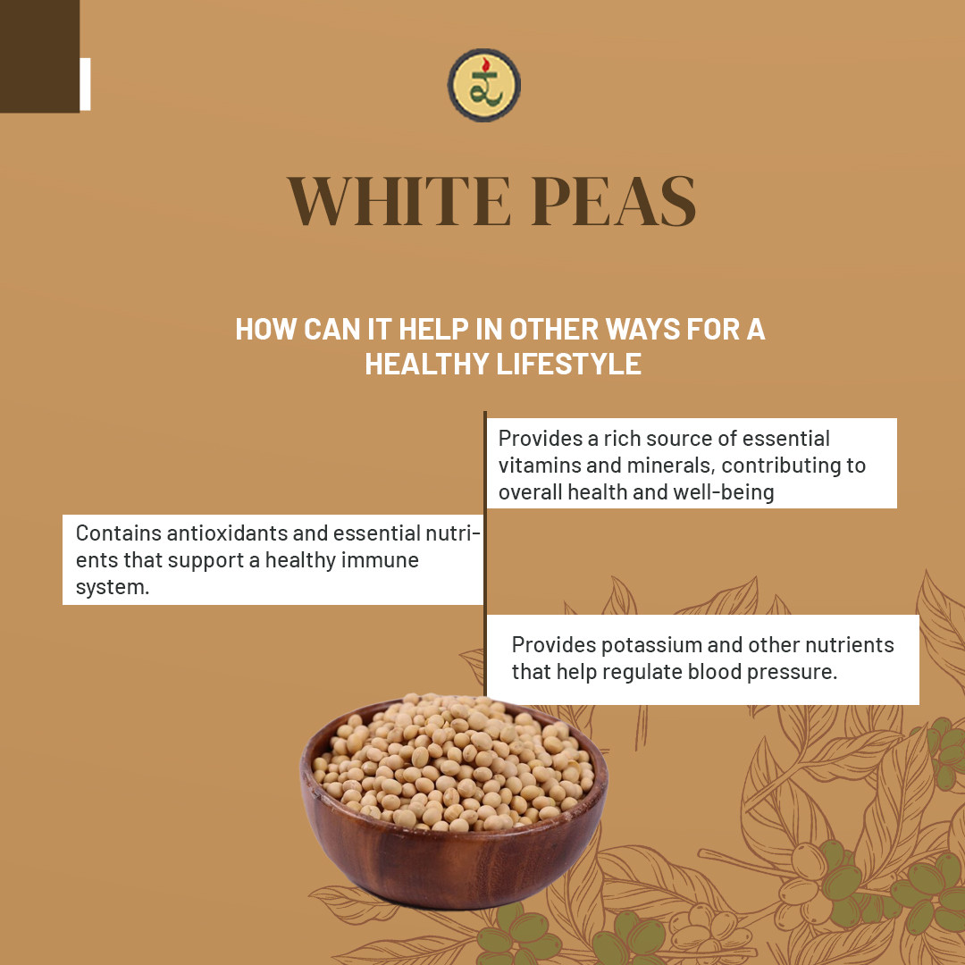 Organic Dried White Peas ( Matar ) 500gm