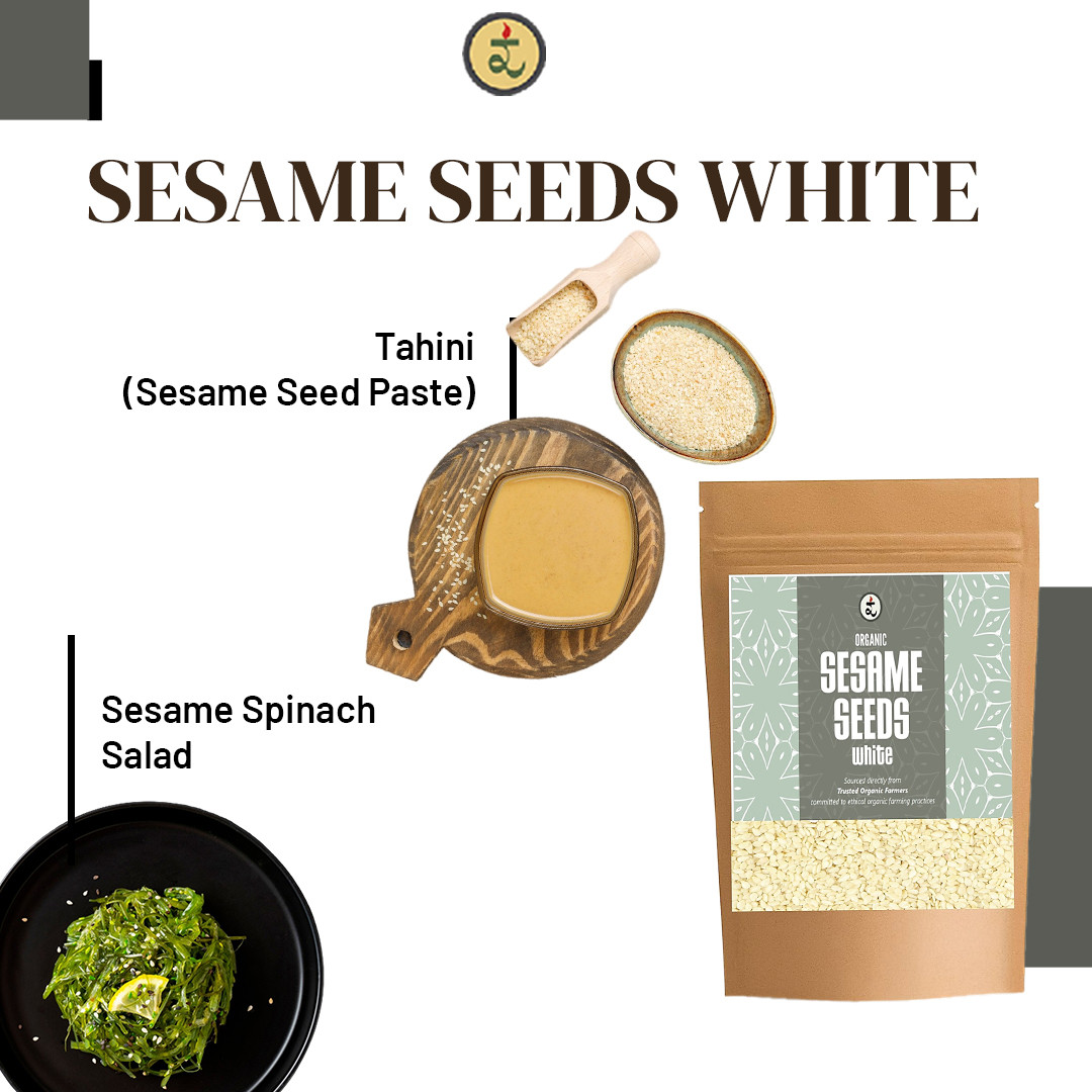 Organic Sesame Seeds White 250g
