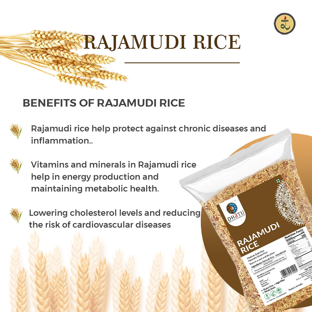 Rajamudi Rice 900g - Rustic, Unpolished, Fibre-Rich Rice for Constipation Relief & Better Gut Health