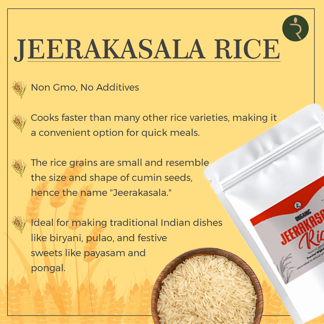 Organic Jeerakasala Rice 1.8KG