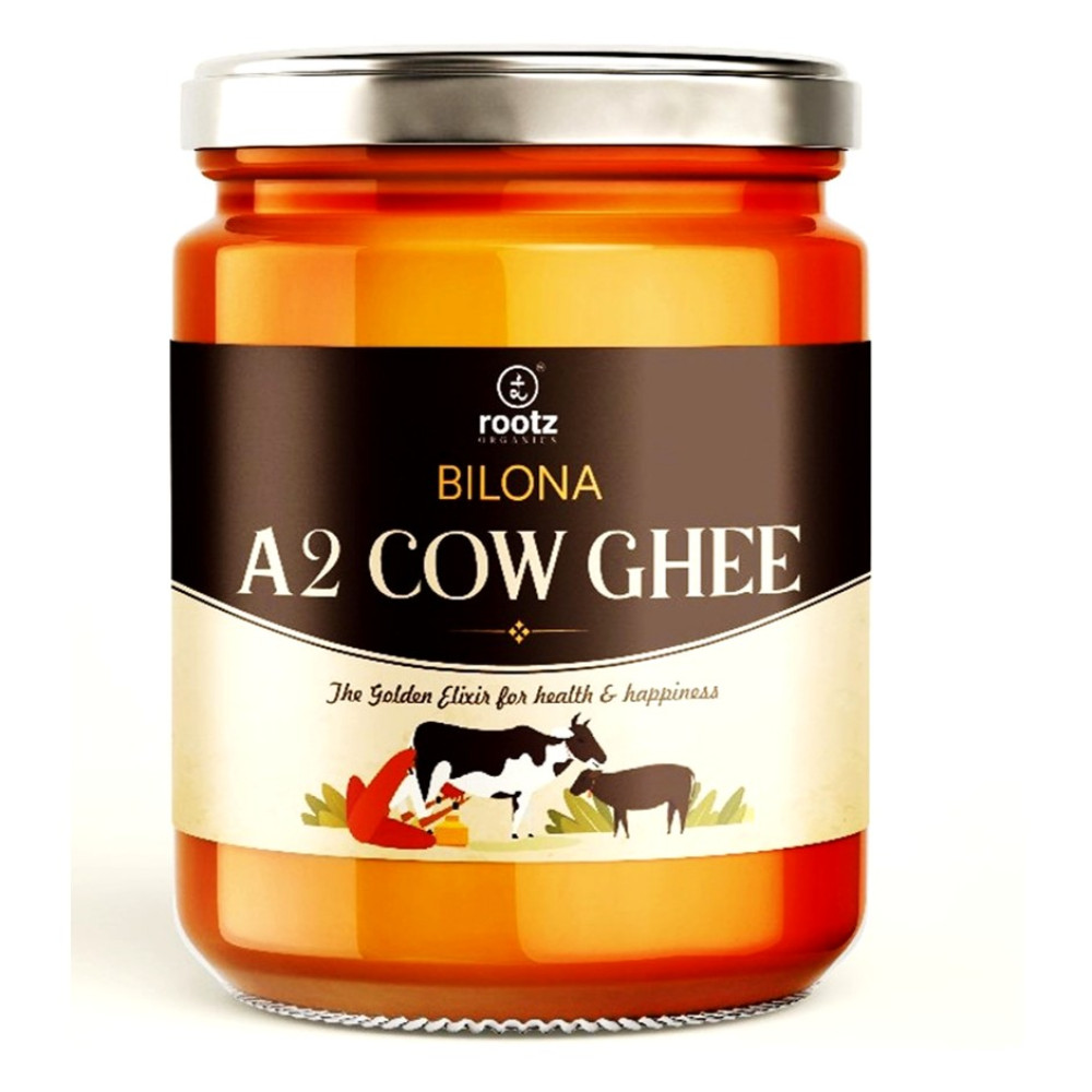 Bilona Desi Cow Ghee -A2 Cow Ghee- 500ml | Nutrient-Dense Golden Goodness for Immunity, Digestion & Joint Strength (Traditional Method, Rich Aroma)