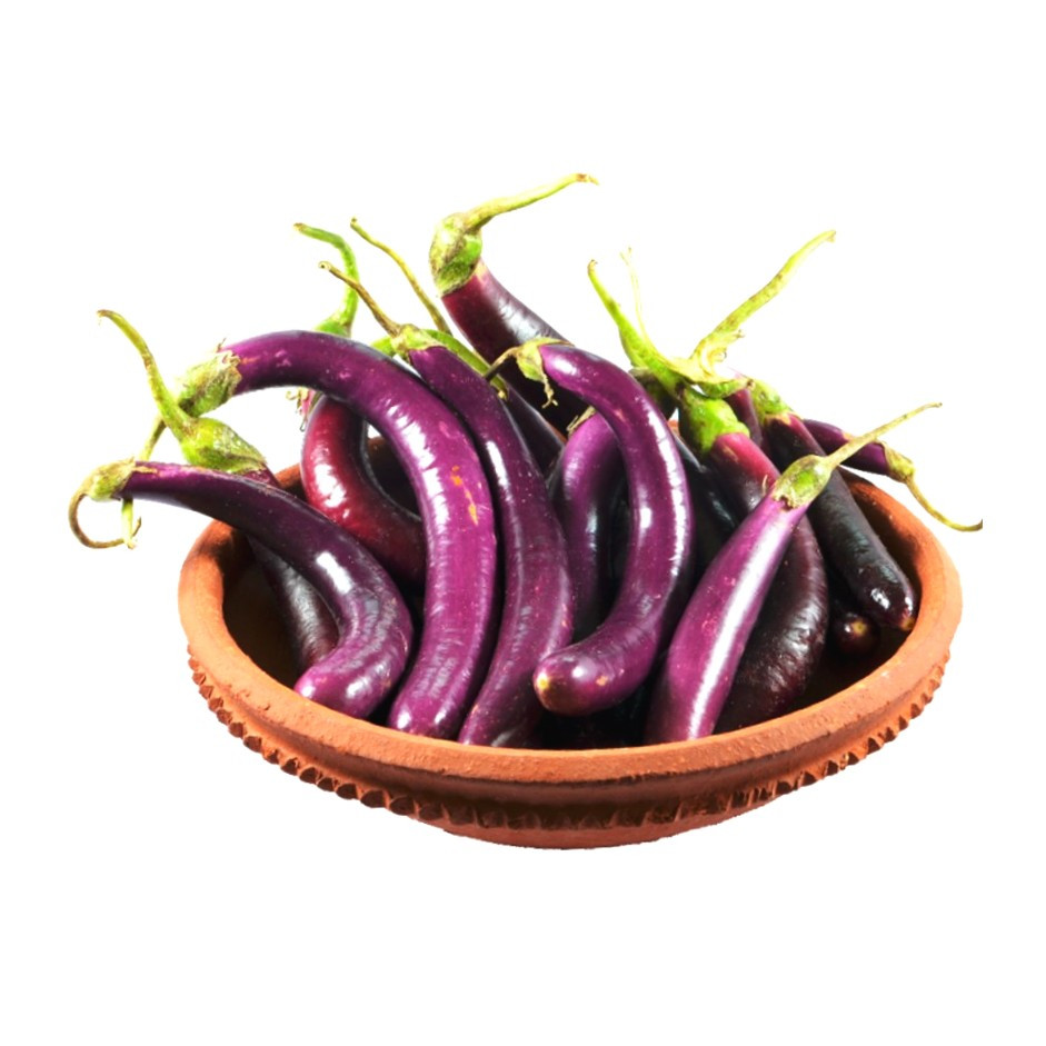 Brinjal Long 500g - Organically Grown | Buy Online in Delhi NCR | Rootz Organics