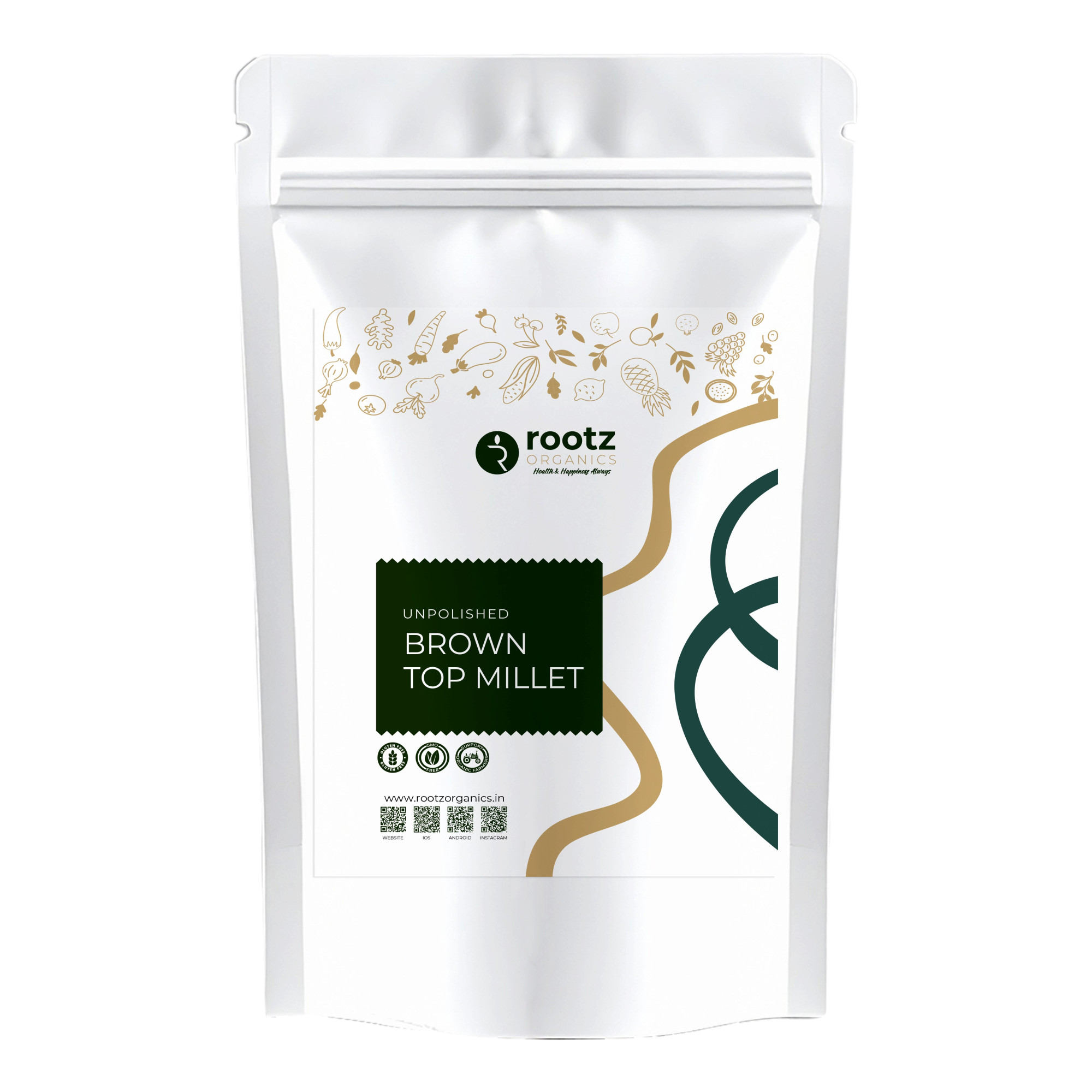Organic Unpolished Browntop Millet 2kg