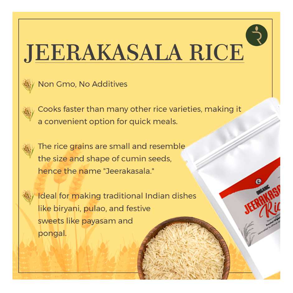 Organic Jeerakasala Rice 18kg