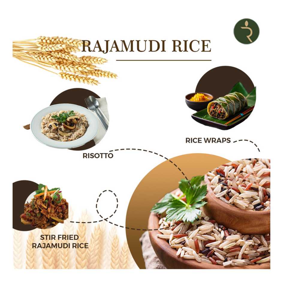 Rajamudi Rice 2kg – Rustic, Unpolished, Fibre-Rich Rice for Constipation Relief & Better Gut Health