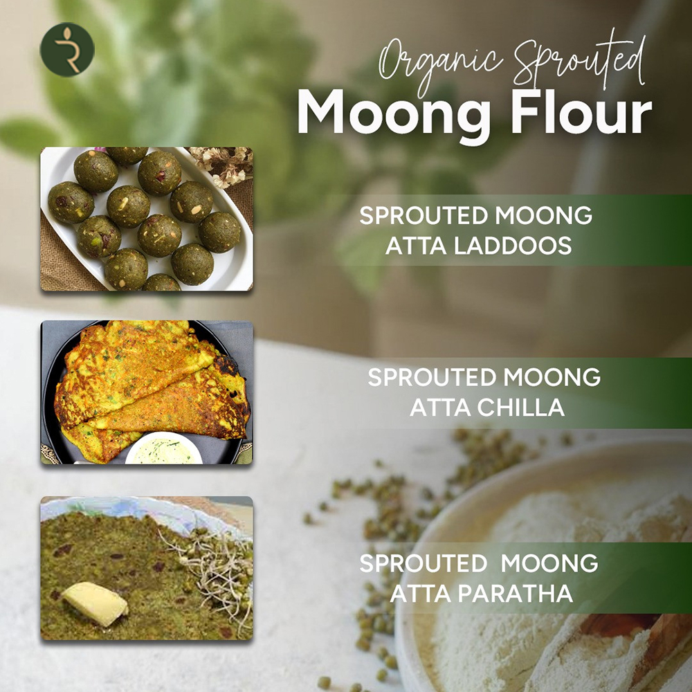 Organic Sprouted Moong flour 900G