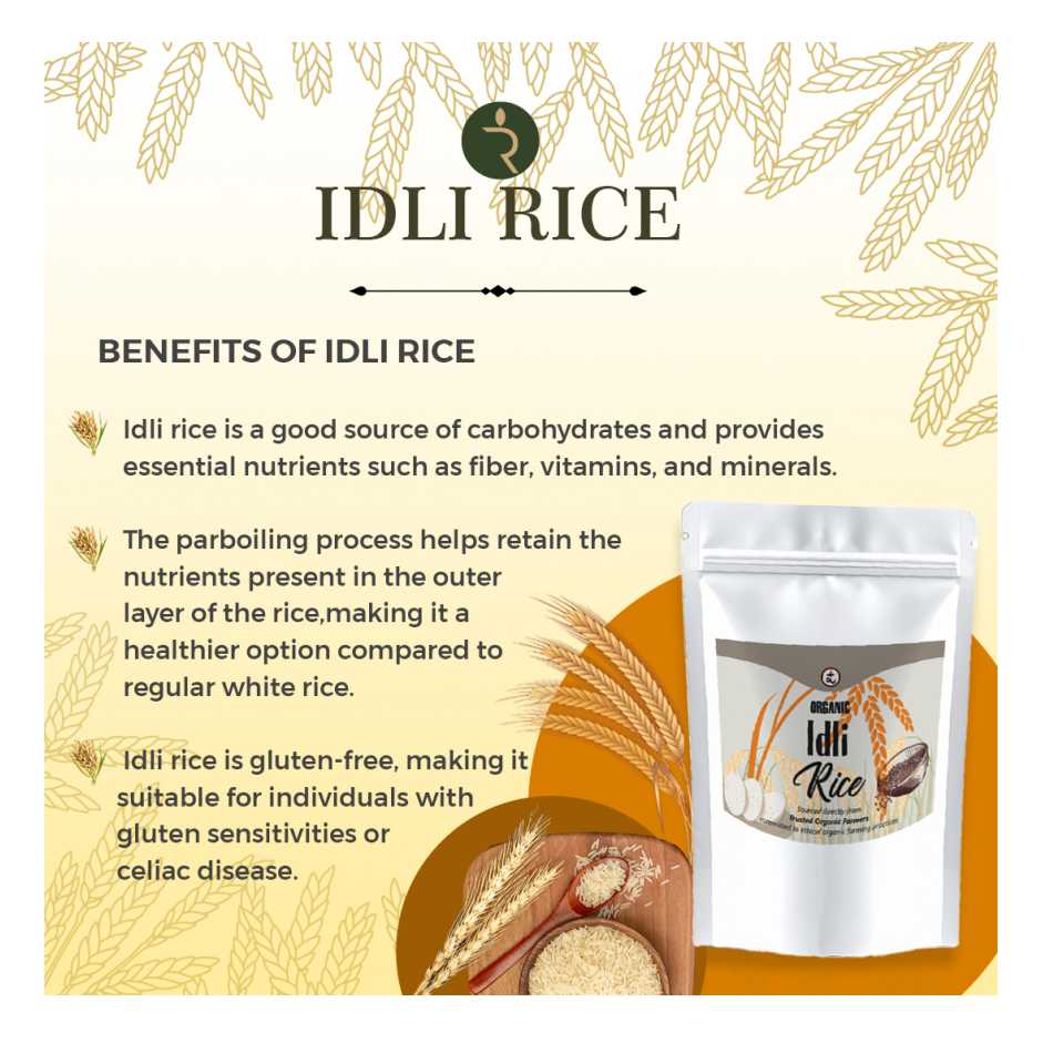 Organic Idli Rice 18kg - Fermentation-Friendly & Gut-Healthy Grain | Perfect Texture for Soft, Fluffy Idlis & Crispy Dosas