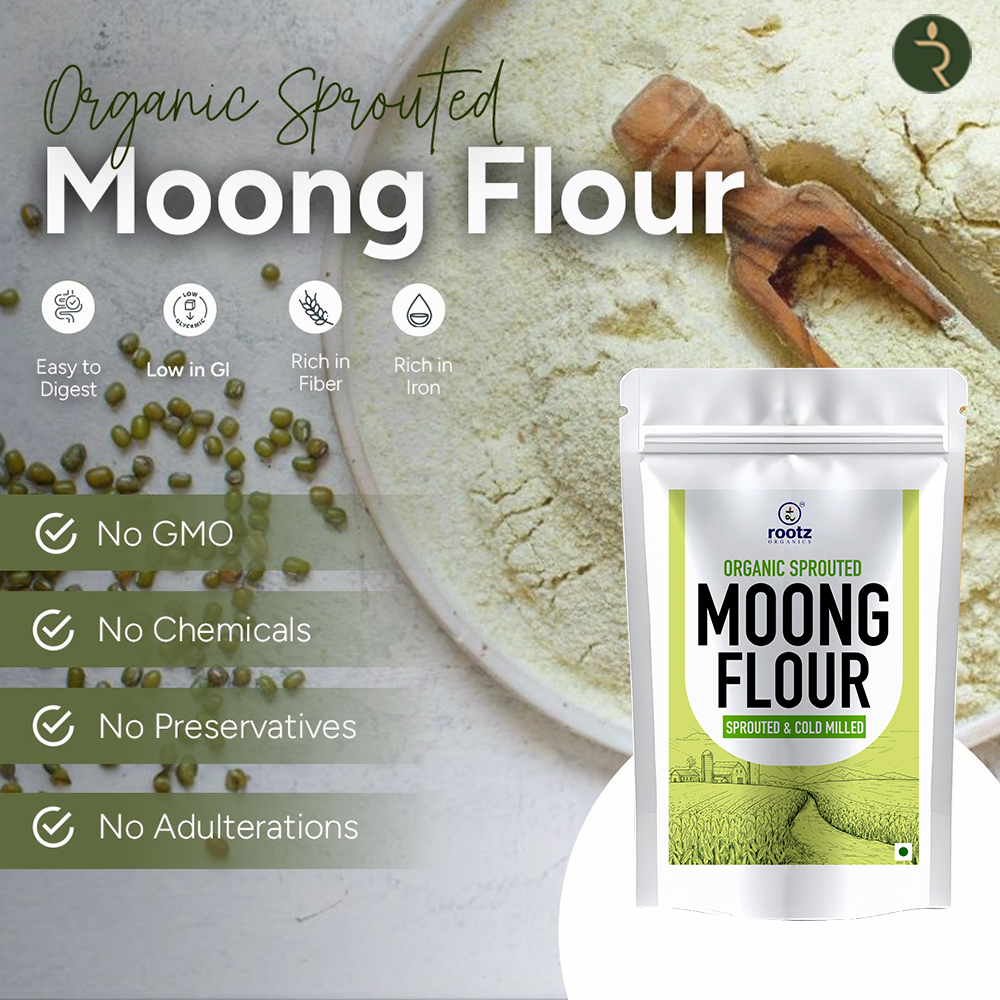 Organic Sprouted Moong flour 900G