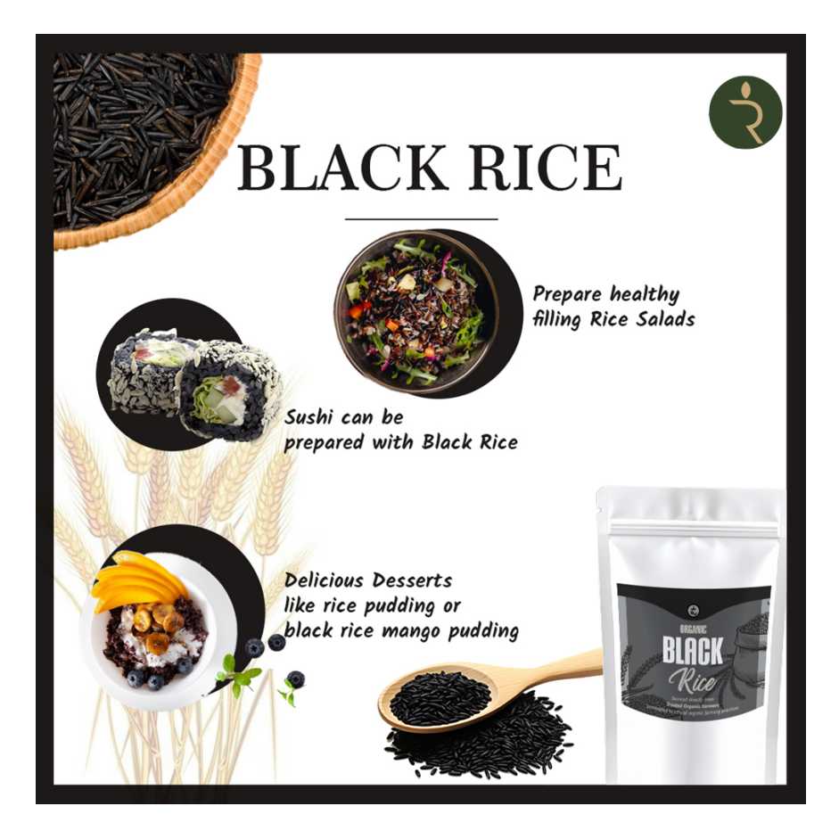 Organic Black Rice 4.5kg -Antioxidant-Rich, High Fibre, Low GI Superfood | Exotic Forbidden Rice for Modern Health