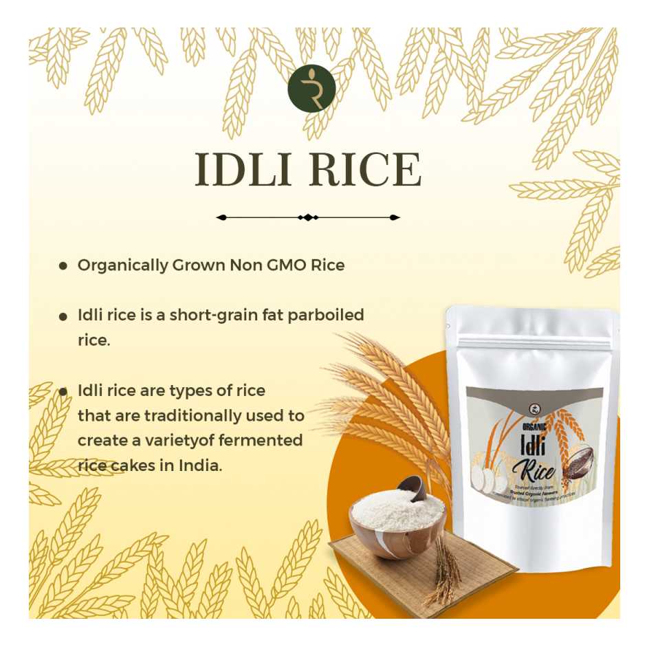 Organic Idli Rice 18kg - Fermentation-Friendly & Gut-Healthy Grain | Perfect Texture for Soft, Fluffy Idlis & Crispy Dosas