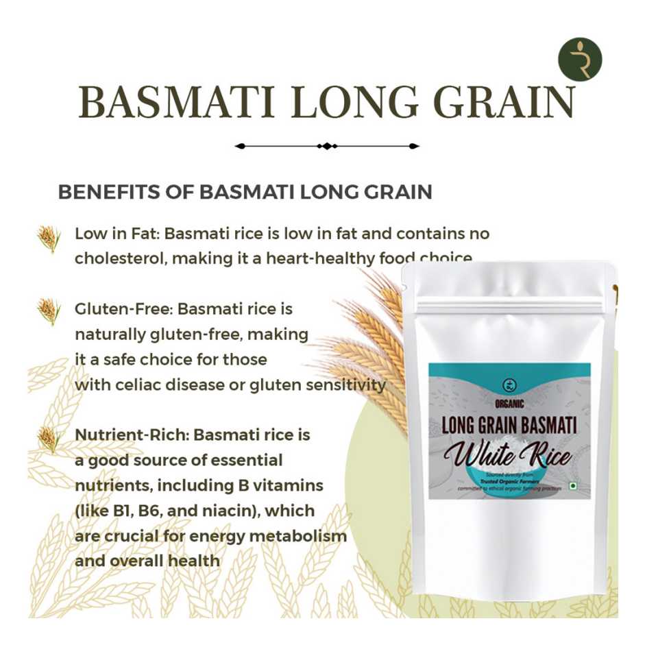 Organic Hand Pounded Long Grain Basmati White Rice 9kg