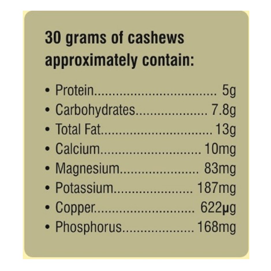 Cashews Whole 250g