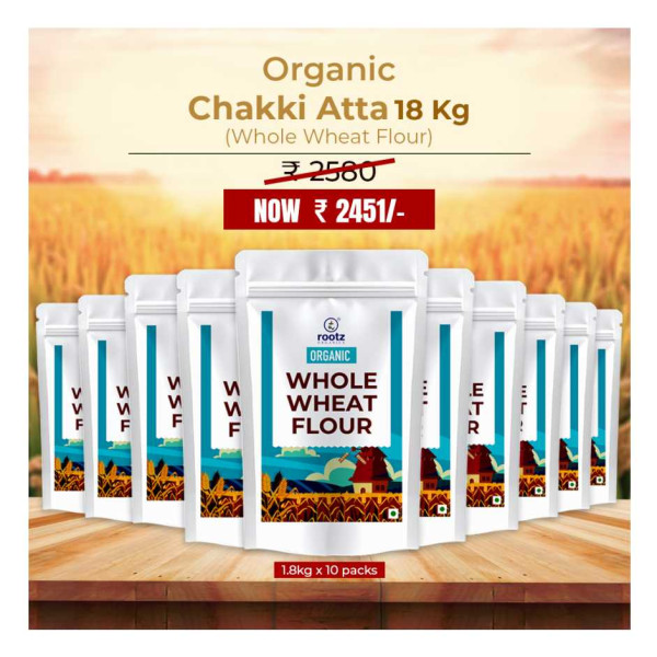 Image of Organic Chakki Atta (Whole Wheat Flour) 18KG