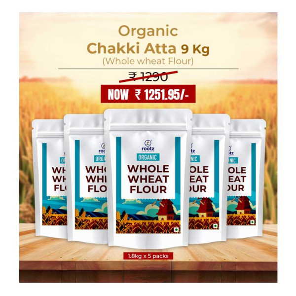 Image of Organic Chakki Atta (Whole Wheat Flour) 9KG
