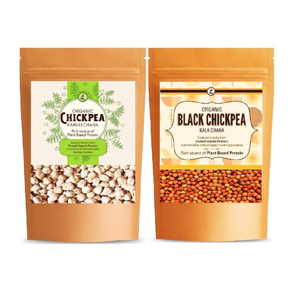 Image of Combo Pack of Kabuli Chana 500g &amp; Kala Chana 500g