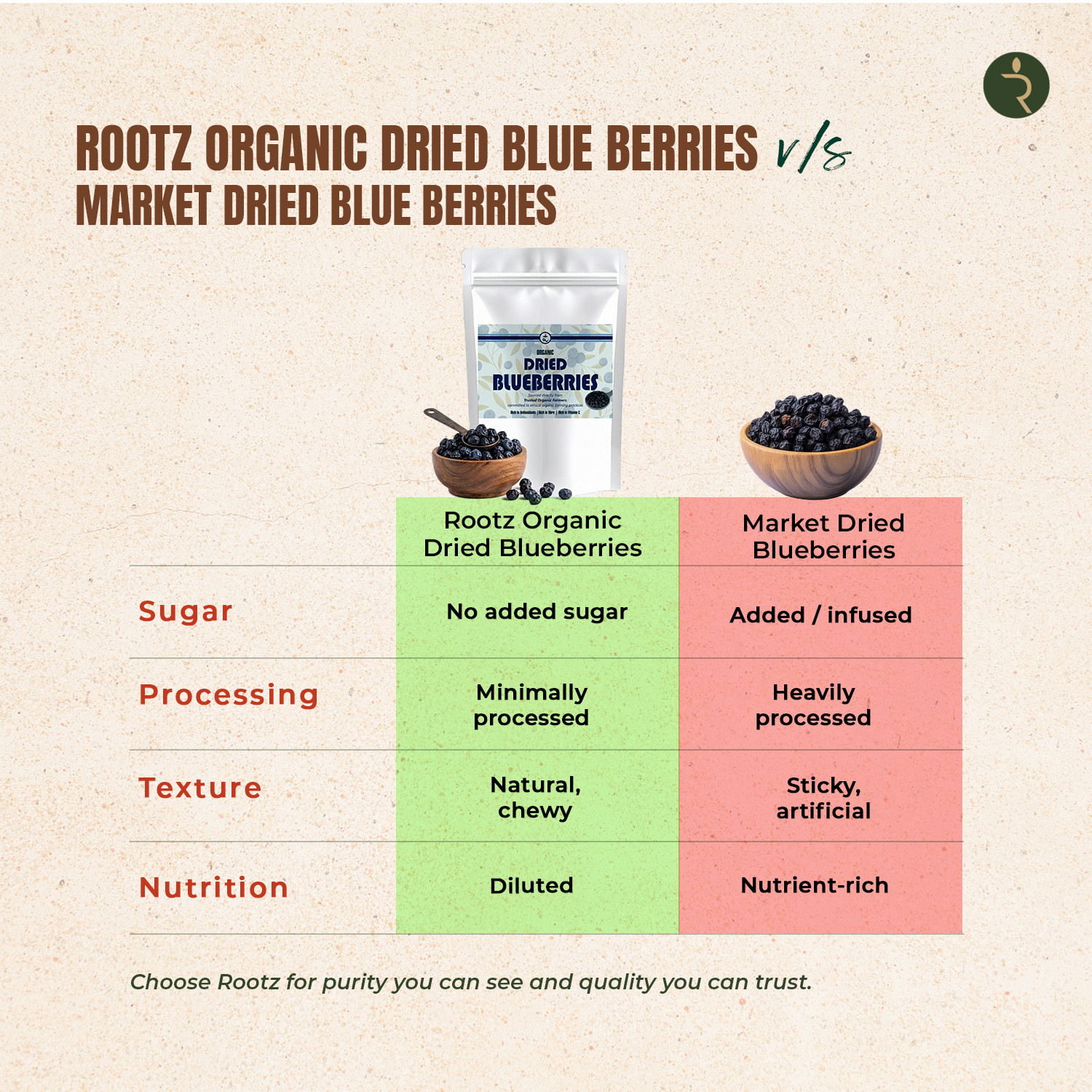 Organic Dried BlueBerries 250g
