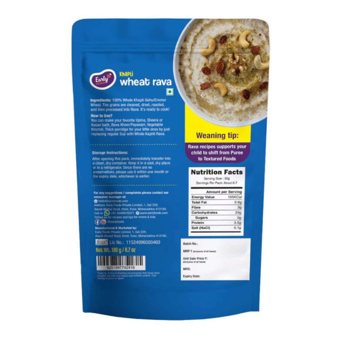 Khapli Wheat Rava 190g