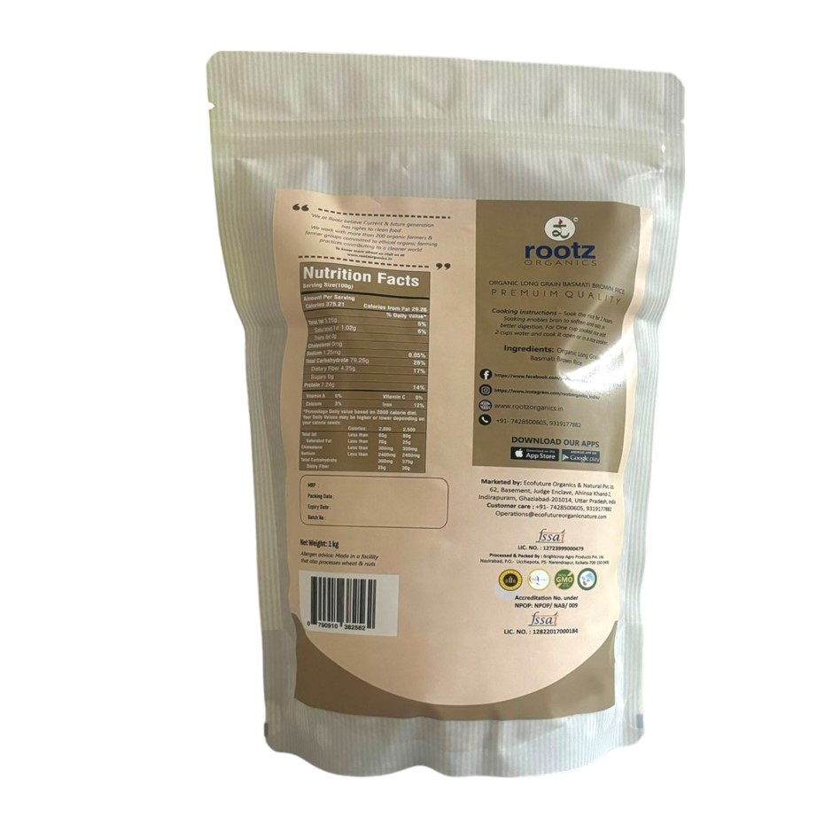 Basmati Brown Rice 1.8KG