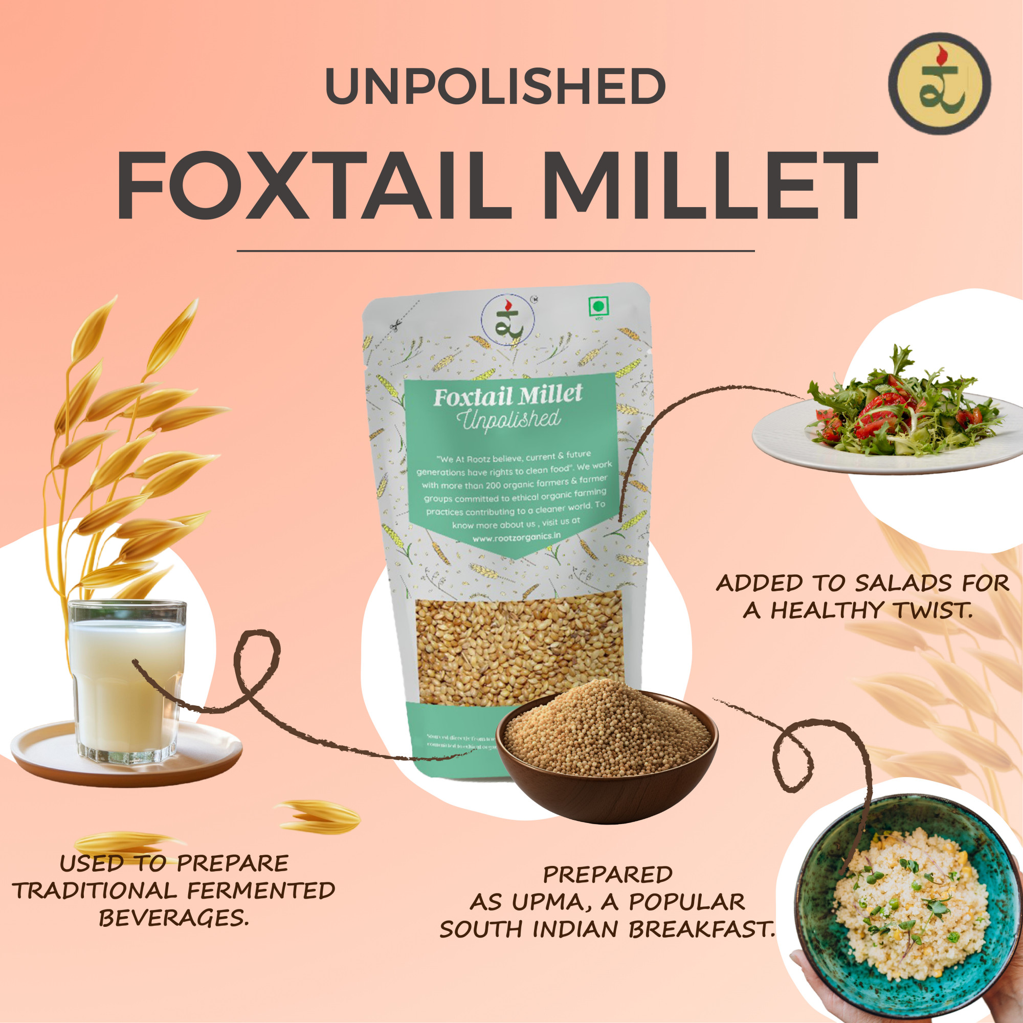 Organic Unpolished Foxtail Millet  500g