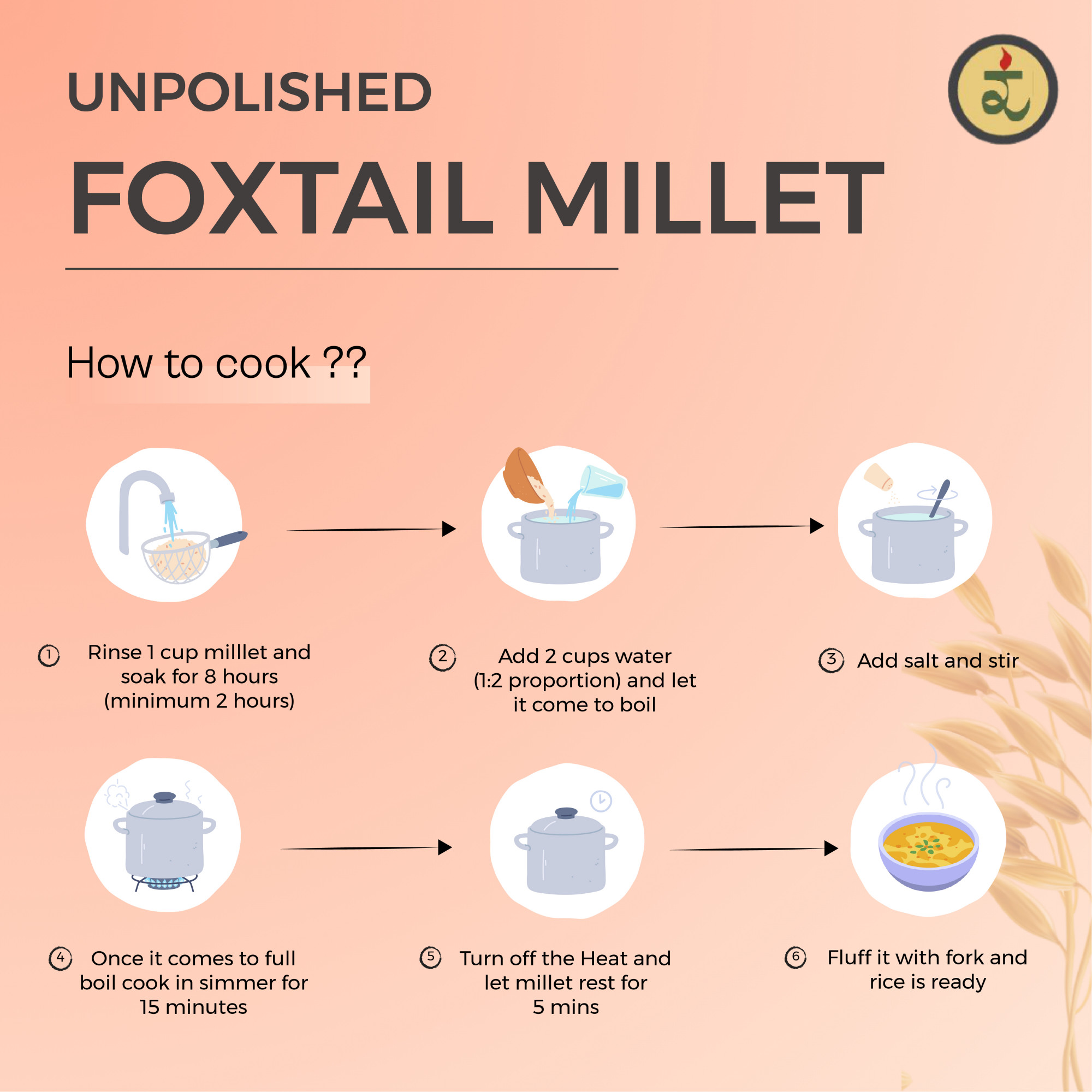 Organic Unpolished Foxtail Millet  500g