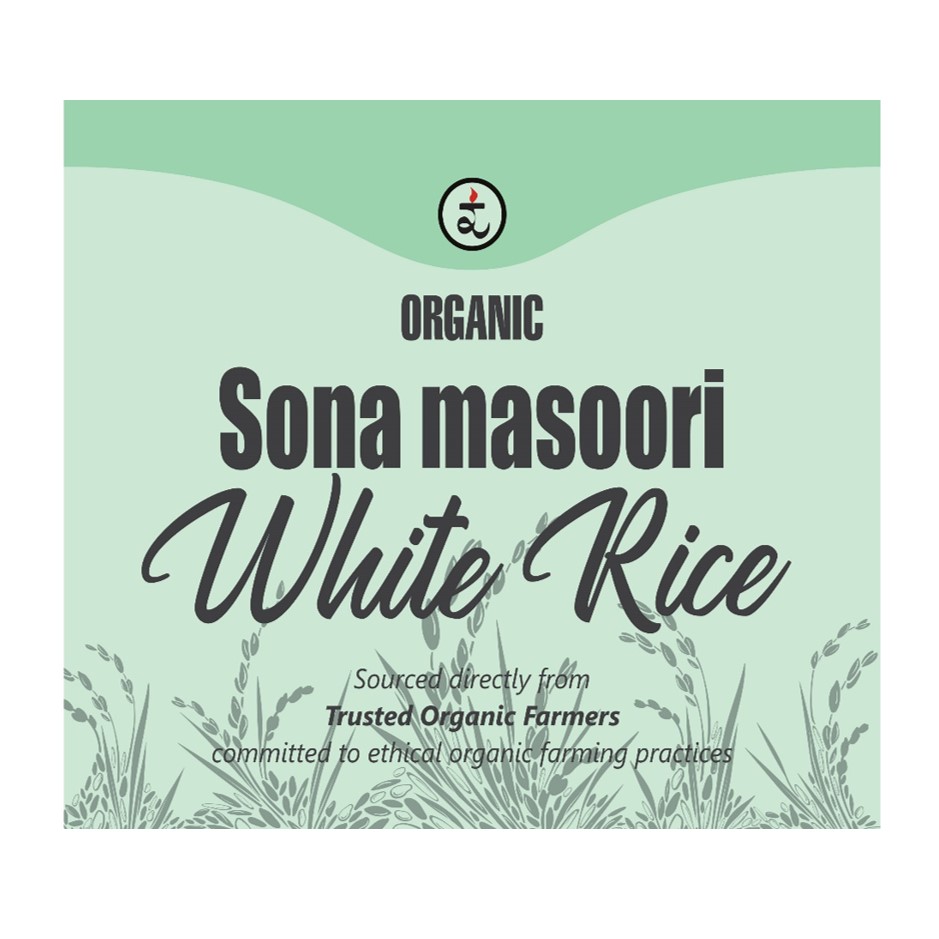 Organic Sonamasoori White Rice 900G