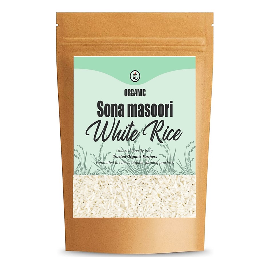 Organic Sonamasoori White Rice 900G