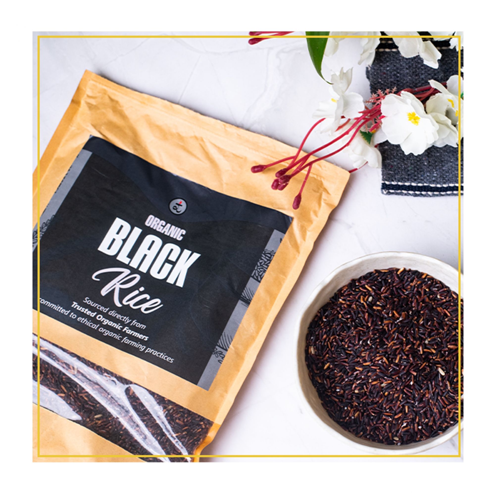 Organic Black Rice 900g -Antioxidant-Rich, High Fibre, Low GI Superfood | Exotic Forbidden Rice for Modern Health
