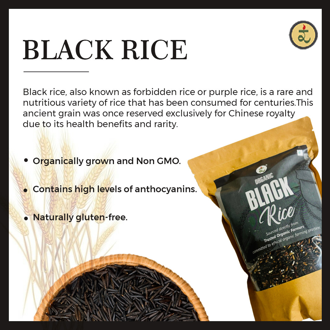 Organic Black Rice 900g -Antioxidant-Rich, High Fibre, Low GI Superfood | Exotic Forbidden Rice for Modern Health