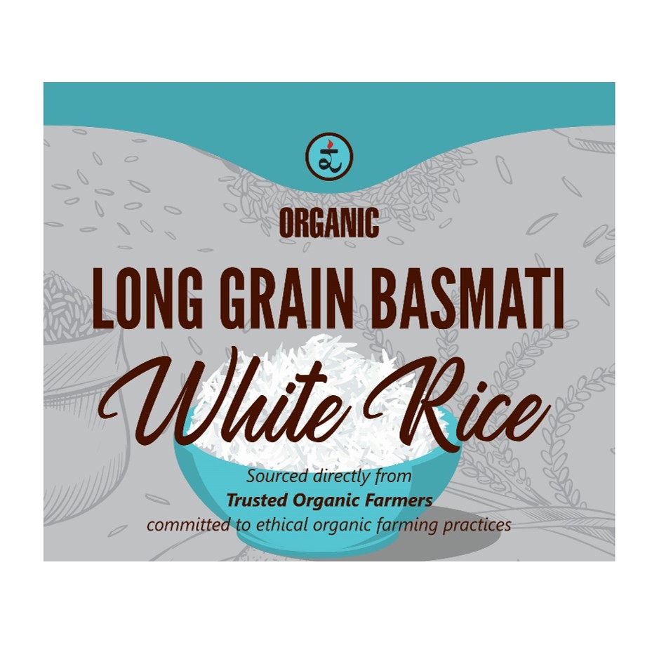 Organic Hand Pounded Long Grain Basmati White Rice 900G