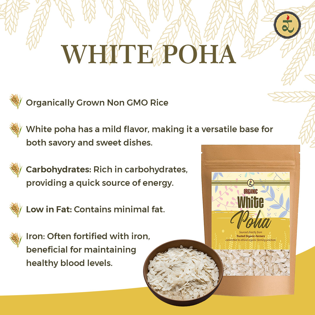 Organic white Poha 900G