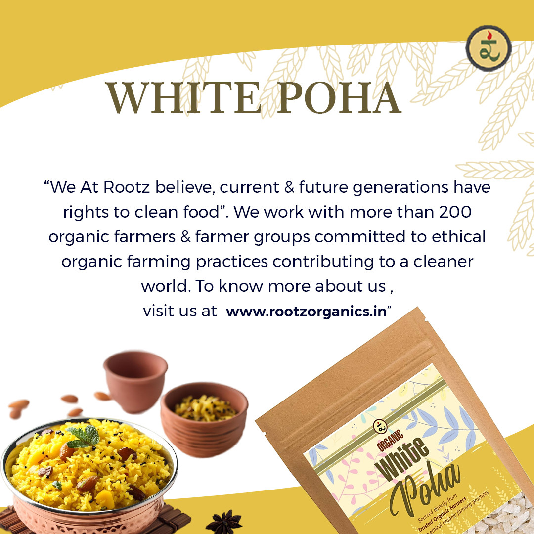 Organic white Poha 900G