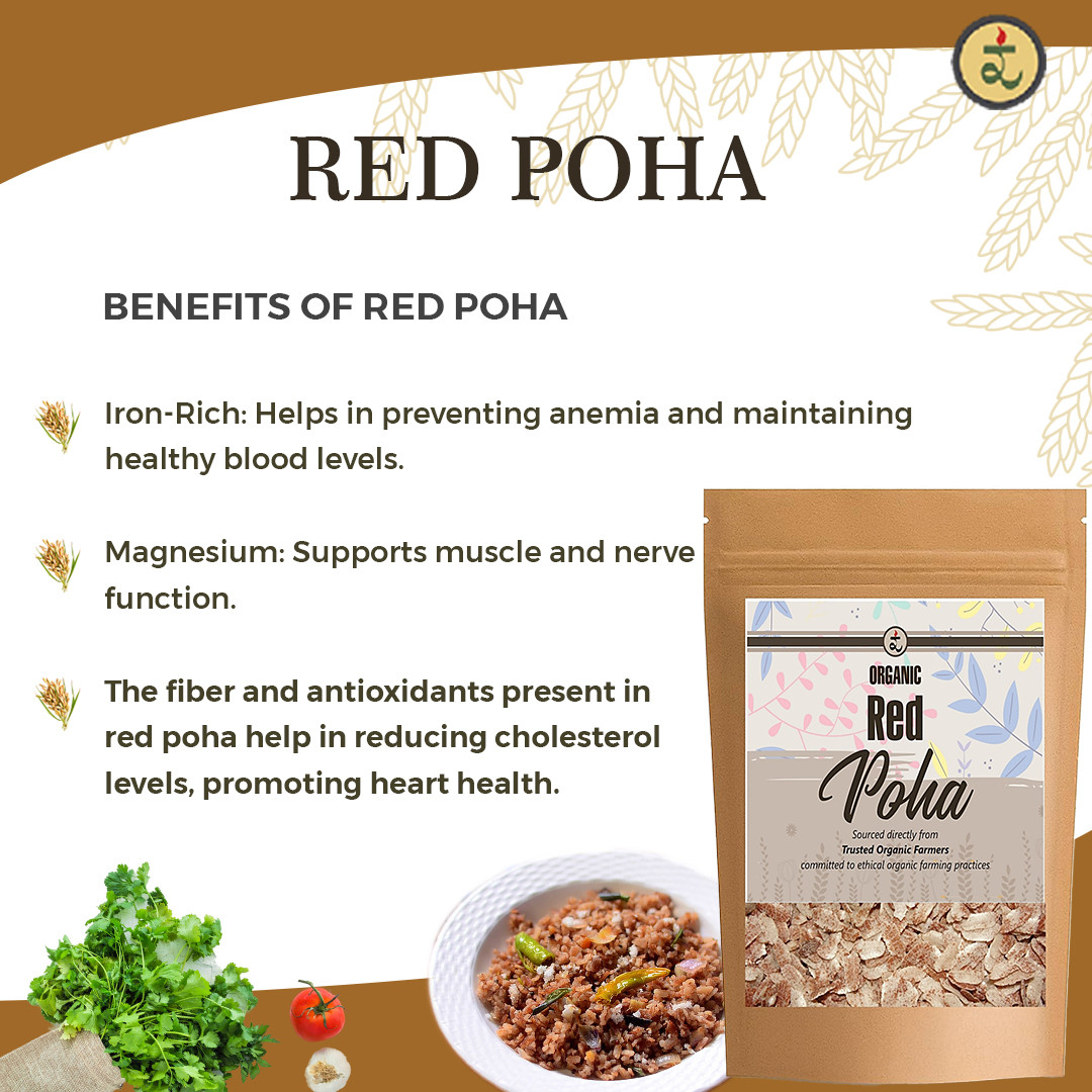 Organic Red Poha 900G