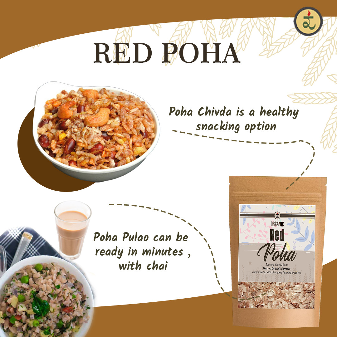 Organic Red Poha 900G