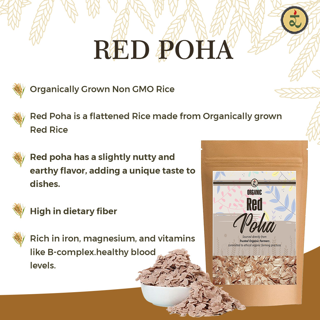 Organic Red Poha 450G