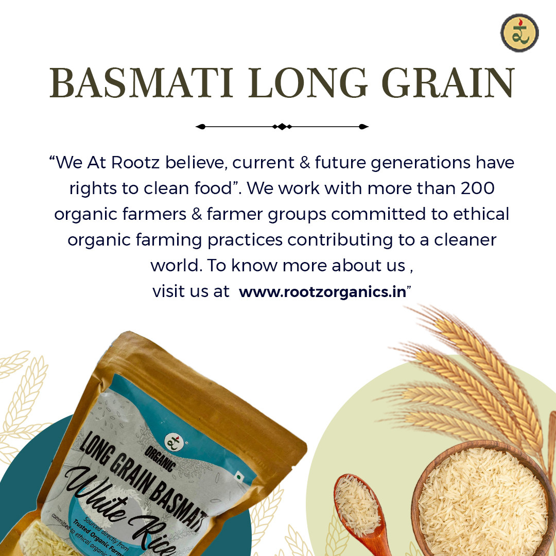 Organic Hand Pounded Long Grain Basmati White Rice 1.8KG