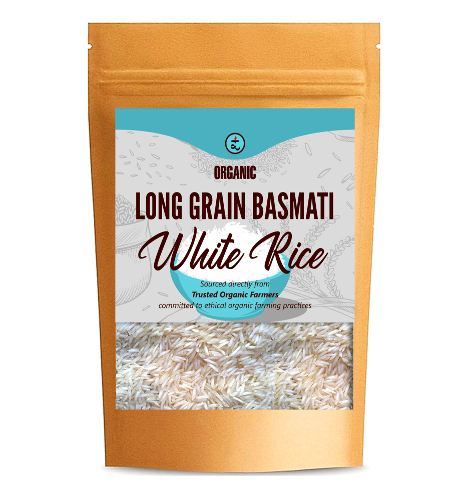 Organic Hand Pounded Long Grain Basmati White Rice 1.8KG