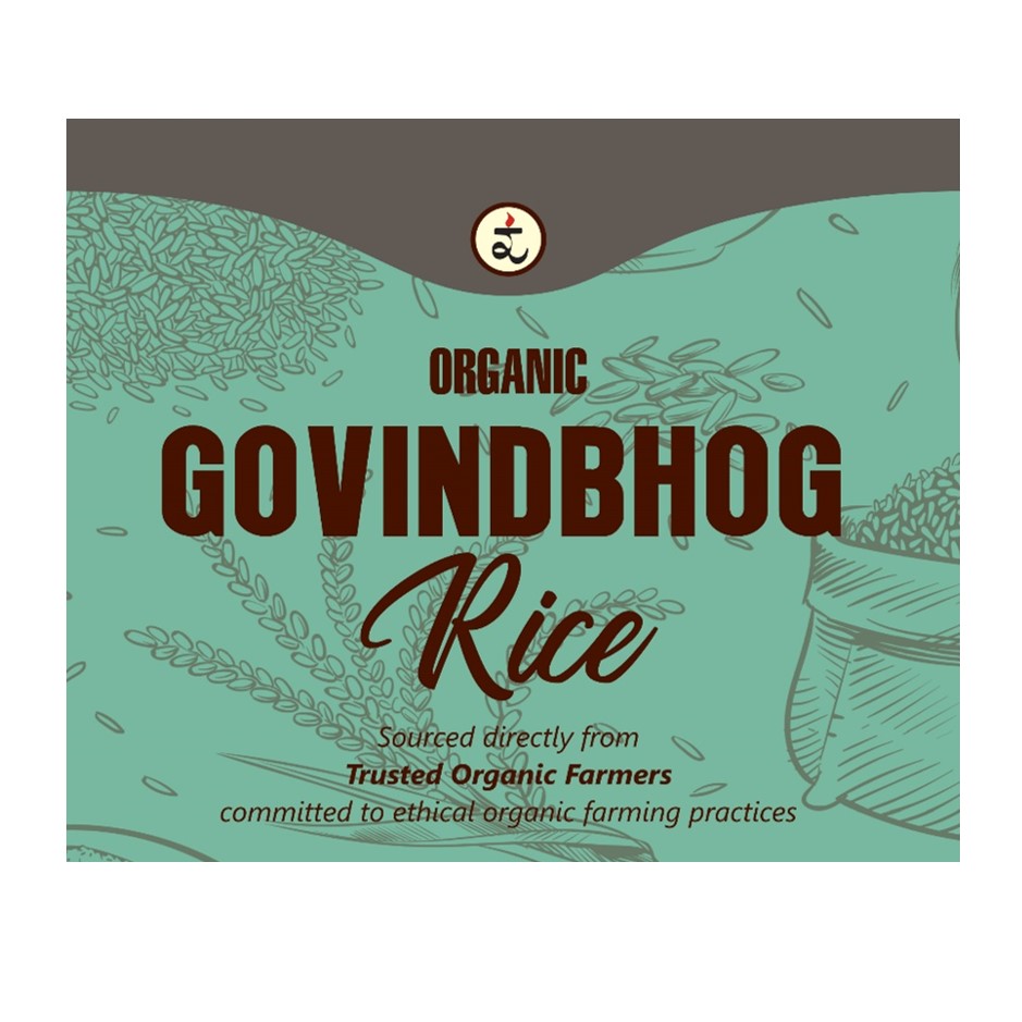 Organic Govindbhog Rice 1.8KG- Pure Aromatic Small-Grain Premium Rice | Natural Fragrance, Easy to Digest & Free from Artificial Additives
