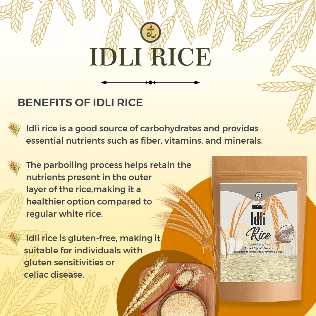 Organic Idli Rice 1.8KG -Fermentation-Friendly & Gut-Healthy Grain | Perfect Texture for Soft, Fluffy Idlis & Crispy Dosas