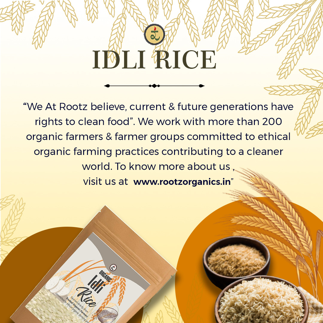 Organic Idli Rice 1.8KG -Fermentation-Friendly & Gut-Healthy Grain | Perfect Texture for Soft, Fluffy Idlis & Crispy Dosas