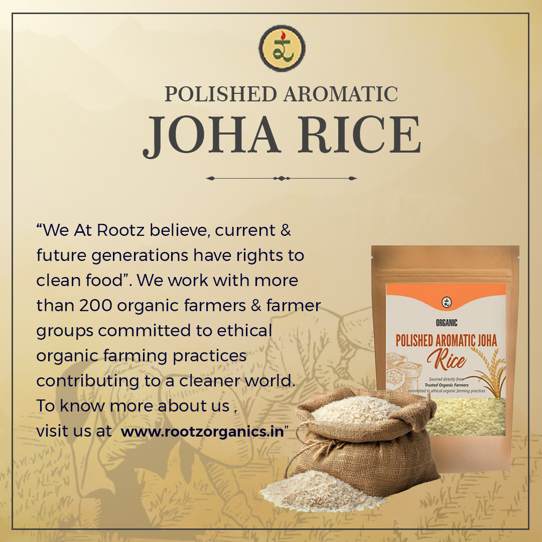 Organic Polished Aromatic Joha Rice 1.8KG - Light, Fragrant Grain for Easy Digestion & Premium Taste | Gentle on Gut, Aromatic & Easy to Cook