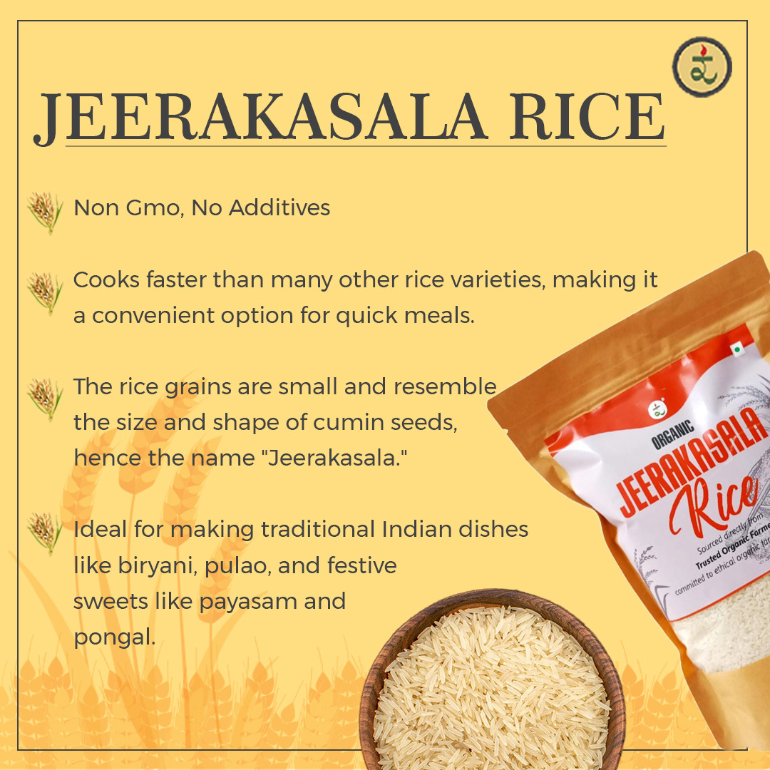 Organic Jeerakasala Rice 1.8KG