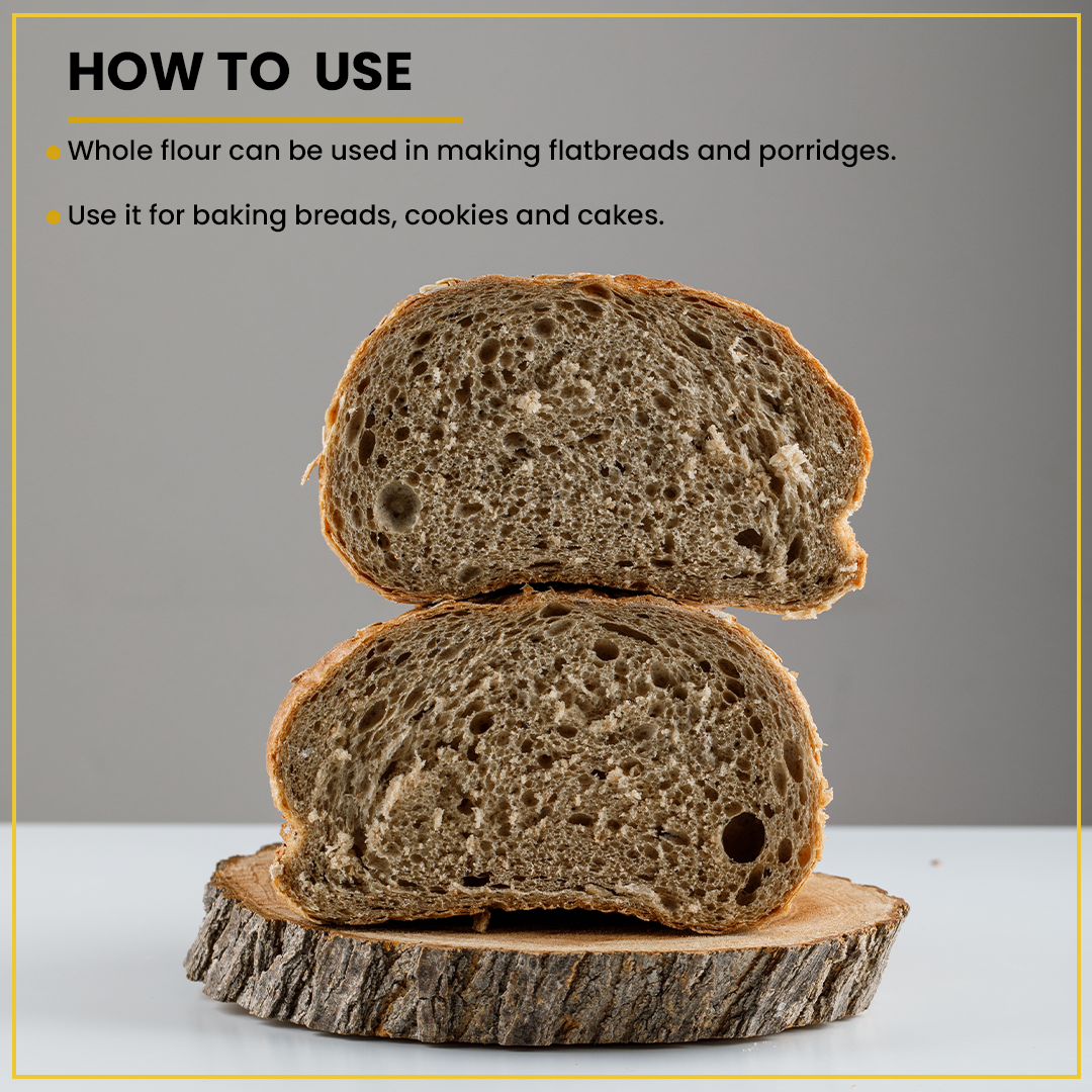 Organic Sprouted Ragi Flour 9KG– Calcium-Rich, Cold-Milled Superfood for Strong Bones & Anaemia Support