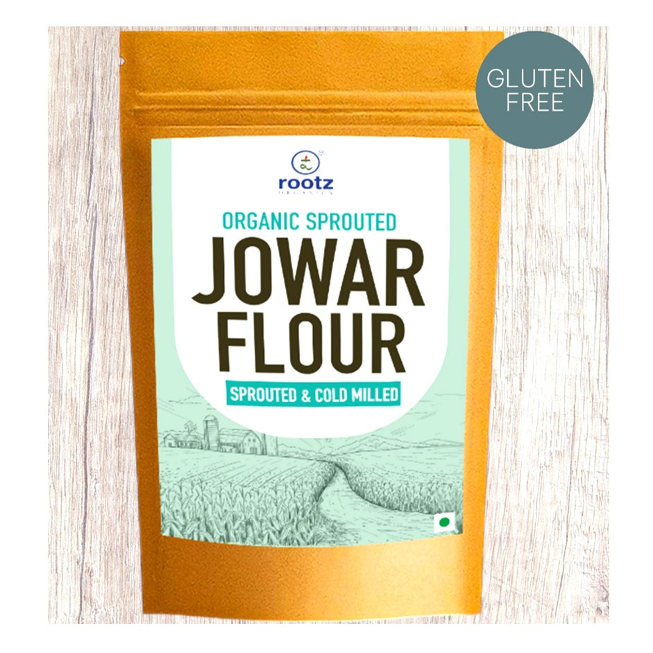 Organic Sprouted Jowar flour 900G– Gluten-Free, Fibre-Rich, Stone-Ground Flour for Gluten Sensitivity & Weight Control