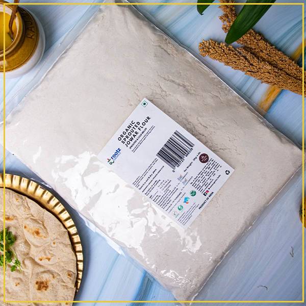 Organic Sprouted Jowar flour 1.8KG– Gluten-Free, Fibre-Rich, Stone-Ground Flour for Gluten Sensitivity & Weight Control