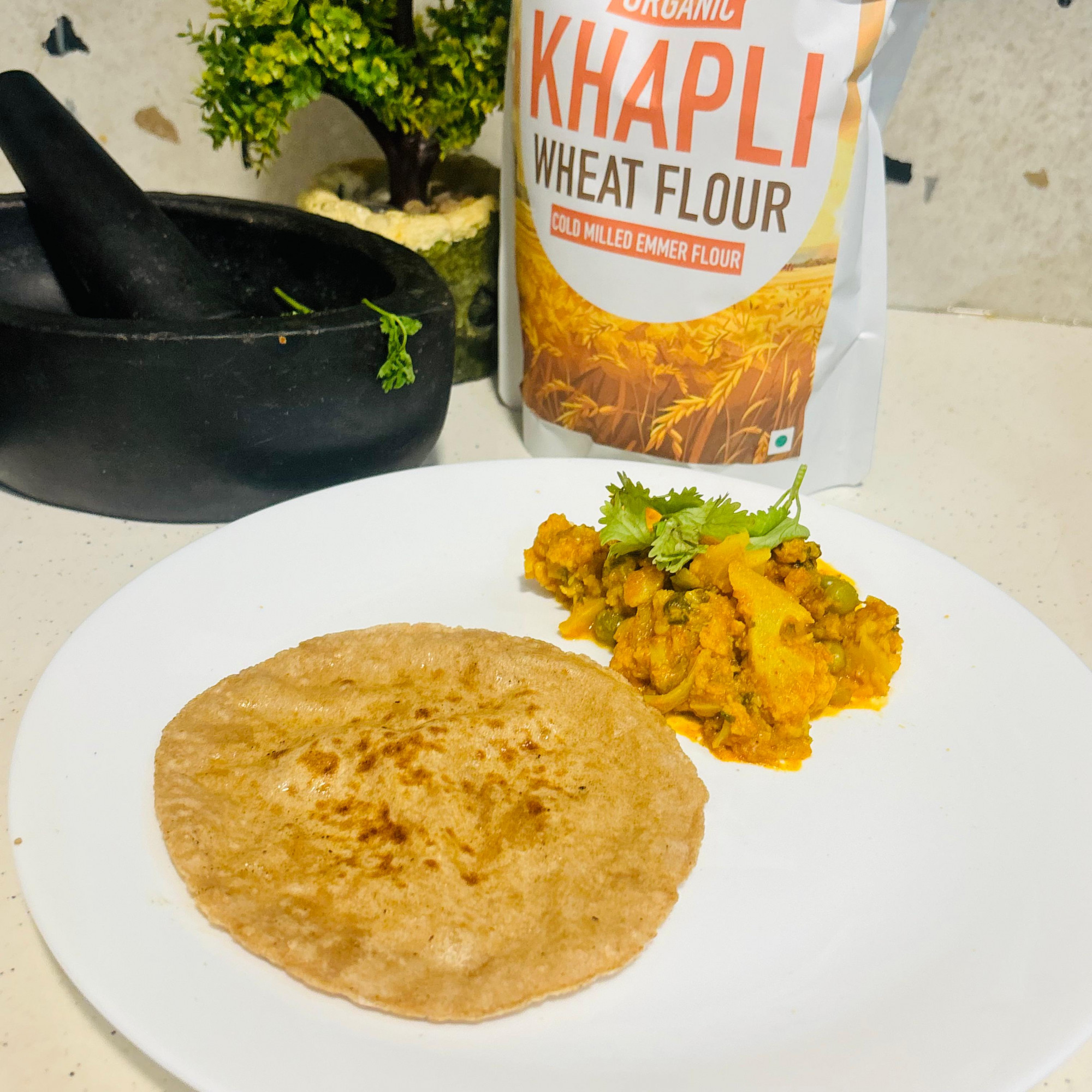 Organic Khapli Atta/ Emmer Wheat flour 1.8KG– Ancient Grain, Low GI, High Fibre Solution for Diabetes, Bloating & Gluten Sensitivity