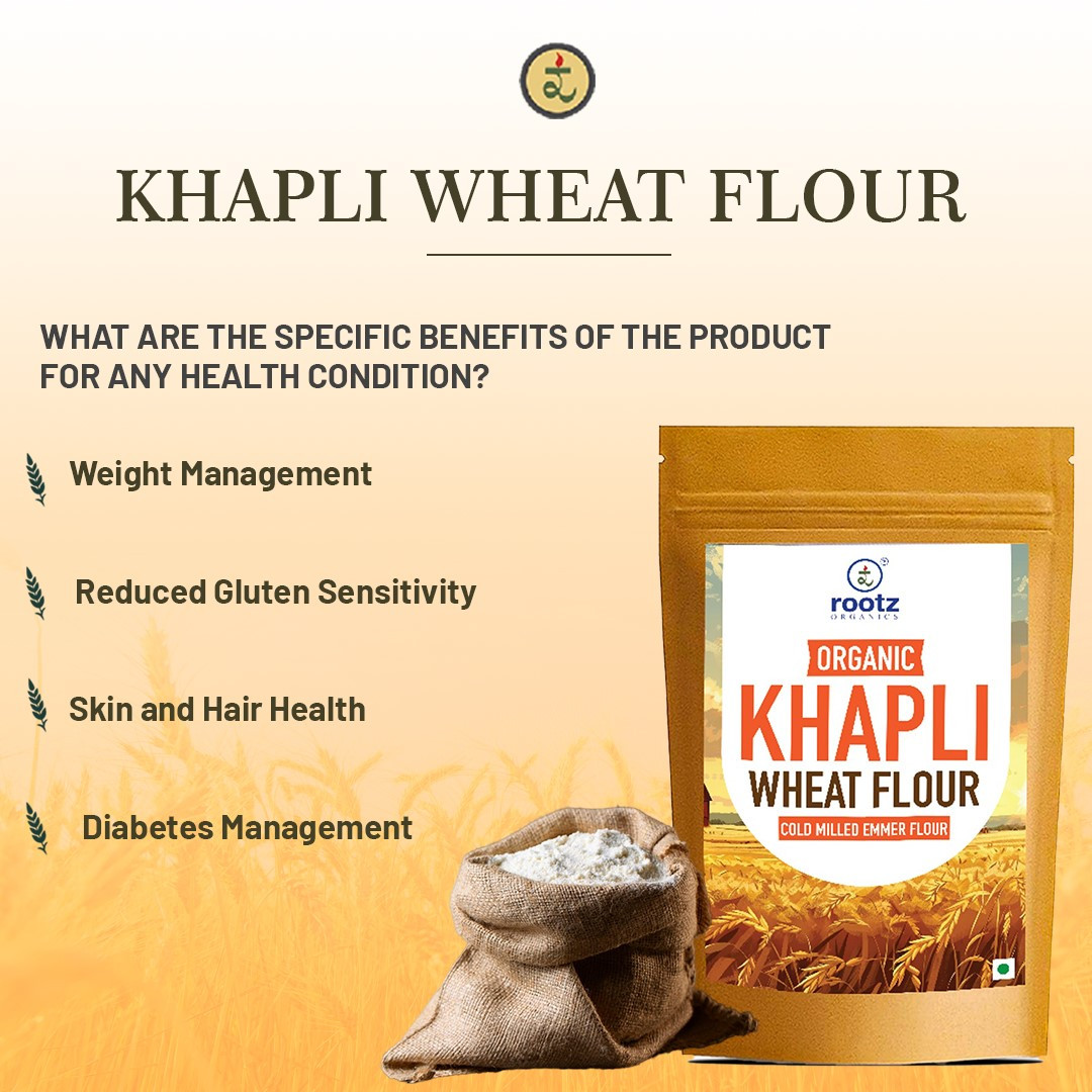 Organic Khapli Atta/ Emmer Wheat flour 4.5KG– Ancient Grain, Low GI, High Fibre Solution for Diabetes, Bloating & Gluten Sensitivity