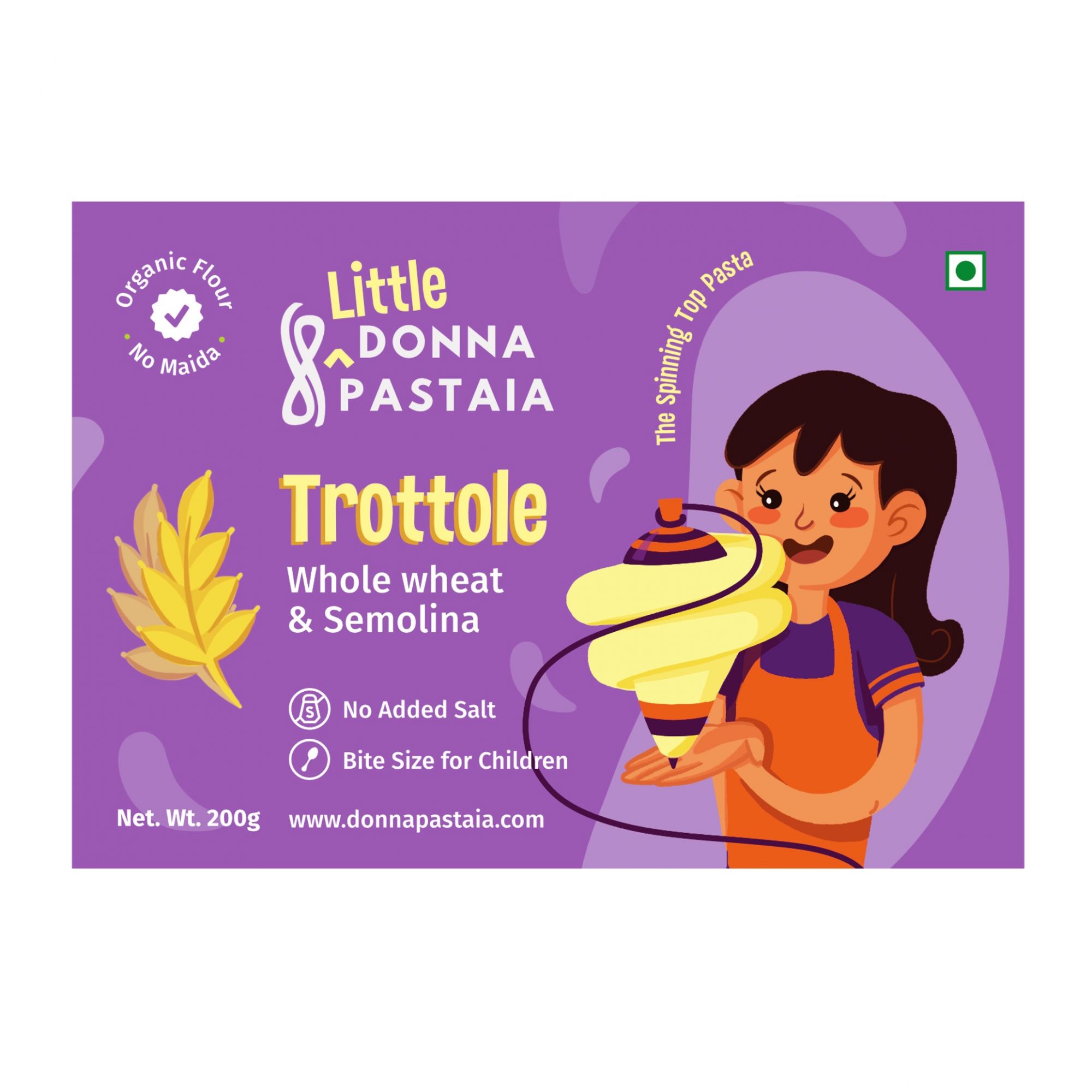 Little Trottole 'The Spin top' | Wholewheat & Semolina Pasta 200g