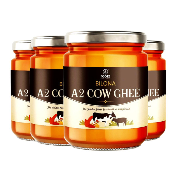Image of Bilona Desi Cow Ghee (A2) – Pack of 4 x 500ml | Traditionally Churned | Rich Aroma | Immunity, Digestion &amp; Joint Support | Family Value Pack