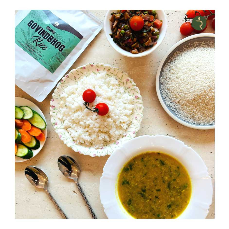 Organic Govindbhog Rice 4.5kg -Pure Aromatic Small-Grain Premium Rice | Natural Fragrance, Easy to Digest & Free from Artificial Additives
