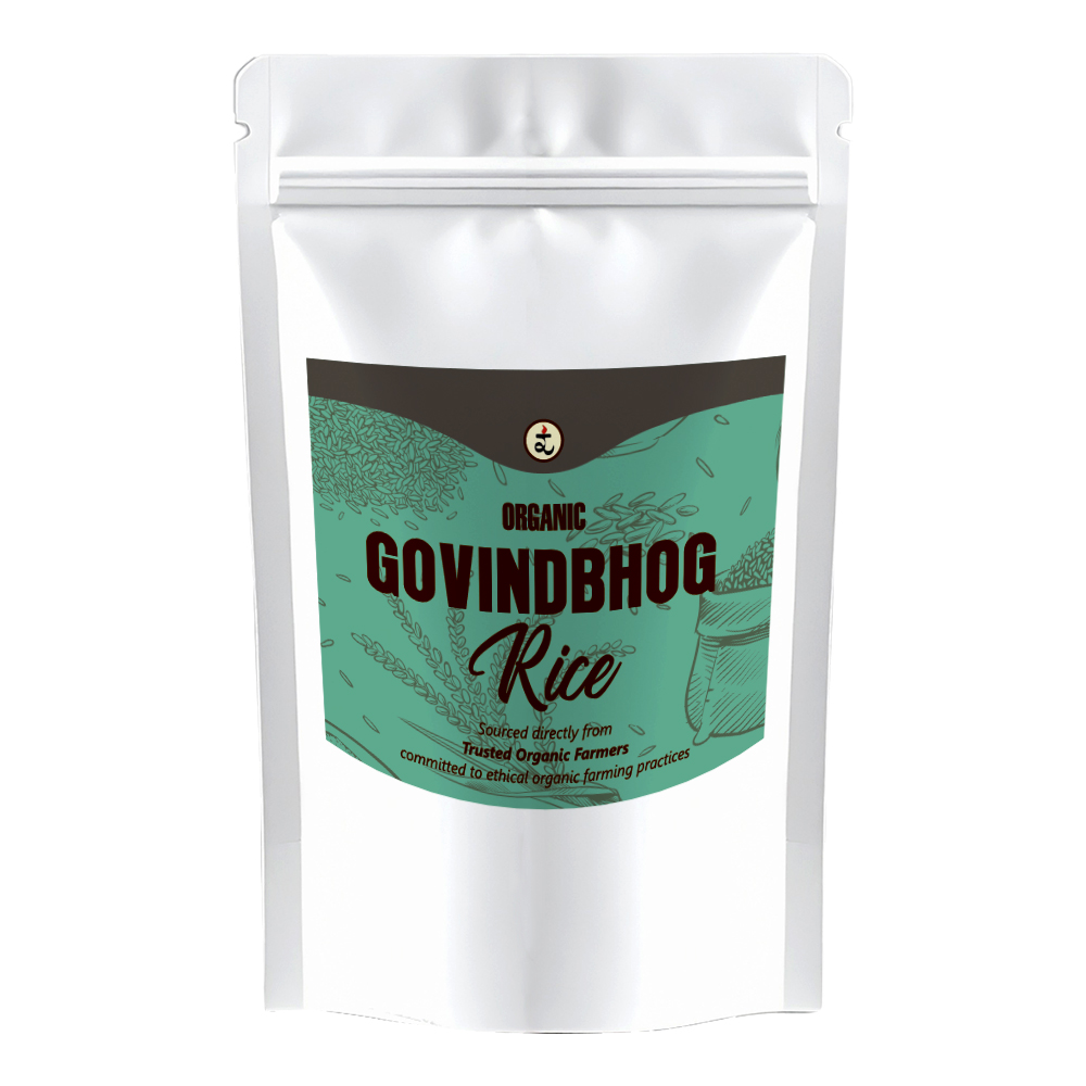 Organic Govindbhog Rice 1.8KG- Pure Aromatic Small-Grain Premium Rice | Natural Fragrance, Easy to Digest & Free from Artificial Additives